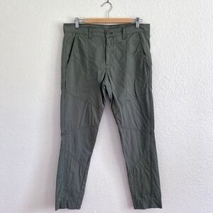 NSF Cotton Ripstop‎ Pant High Rise Slim Tapered Ankle Moto Army Green Womens 28